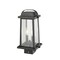 Z-Lite Millworks 2 Light Outdoor Post Mount Fixture, Black & Clear Beveled 574PHMS-BK - alternate 2